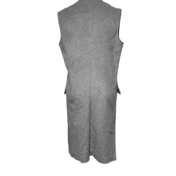 Cupcakes and Cashmere Grey Shannon Long Wool Vest Duster Size Small - Picture 3 of 4